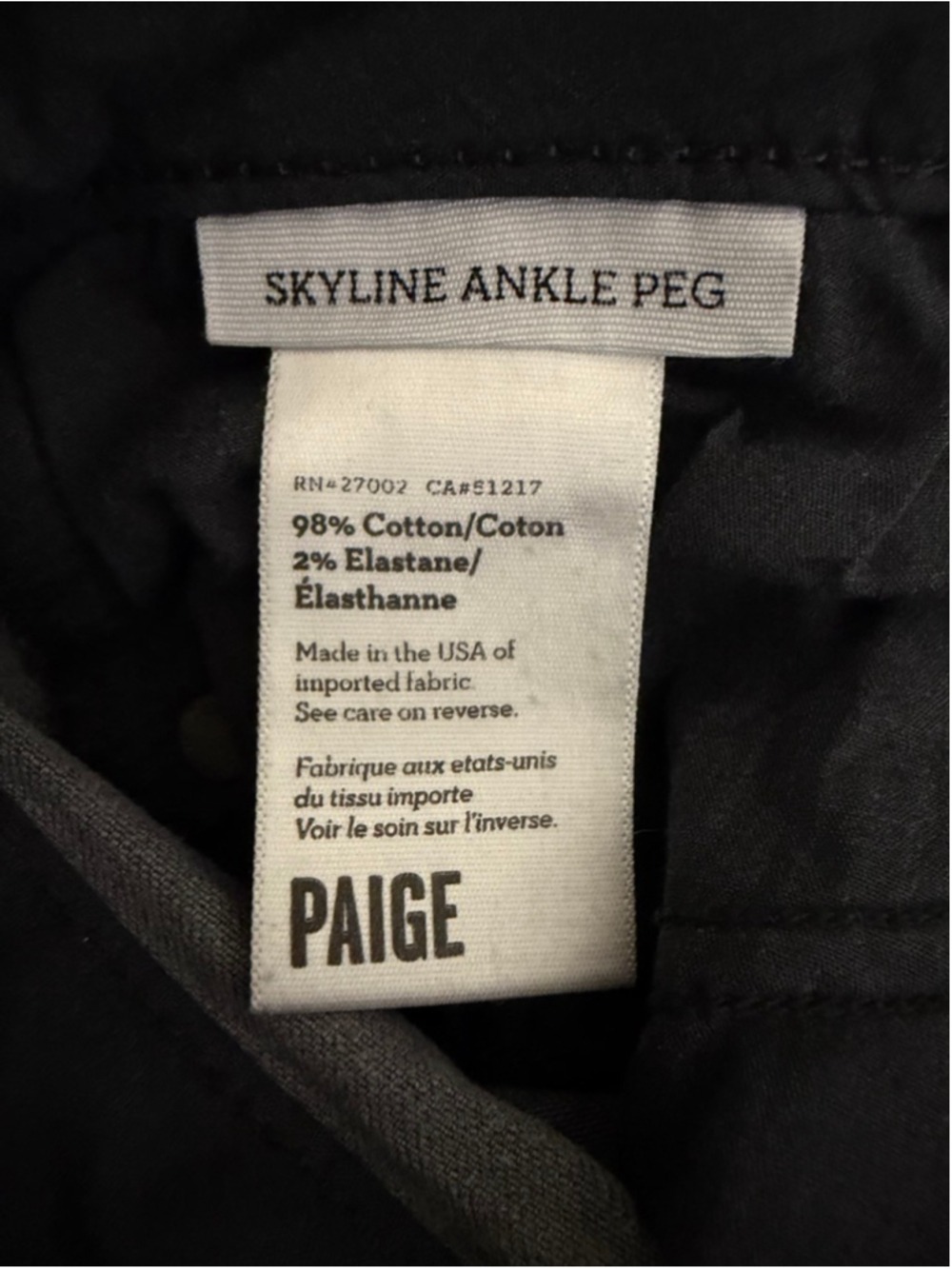 PAIGE Skyline Ankle Peg Jeans Gray Wash Size 29 - Picture 7 of 9